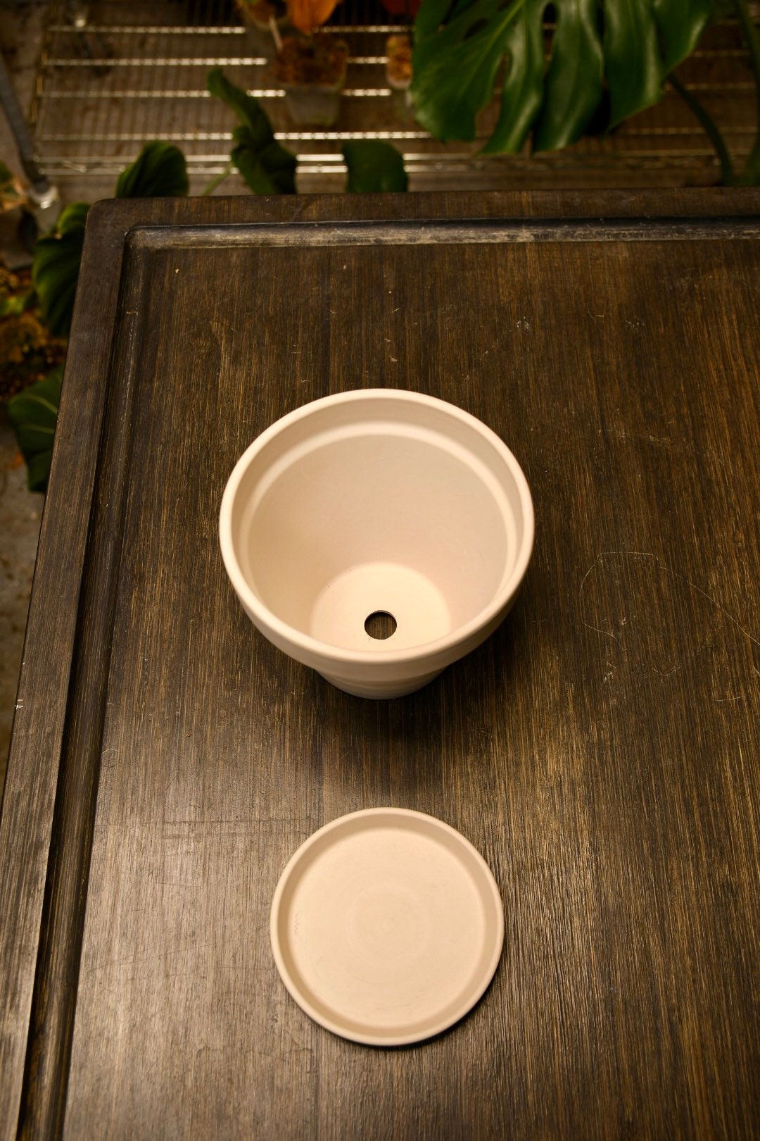 Granite Terracotta Pot 4" with Saucer and Drainage
