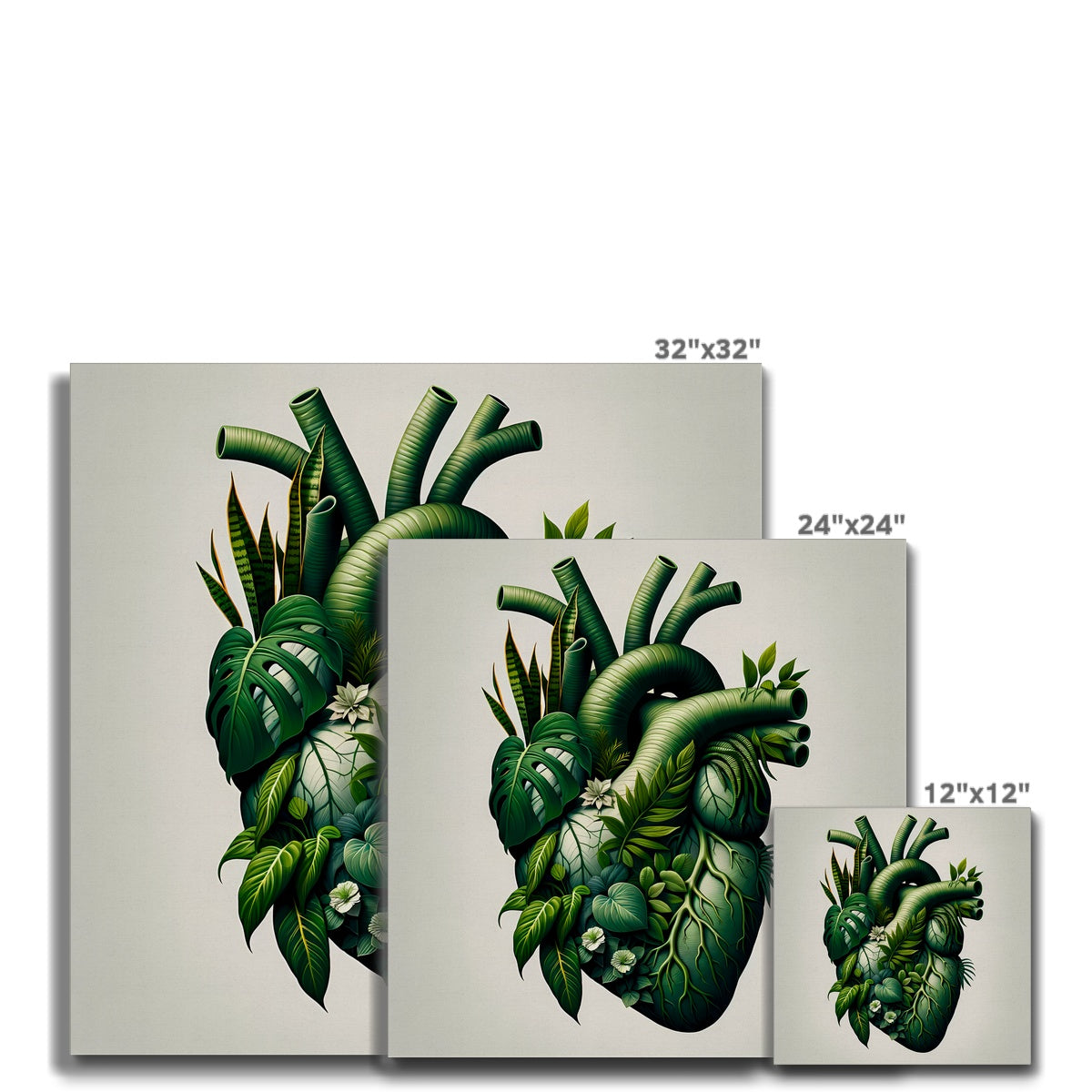 Anatomical Botanical Heart Canvas