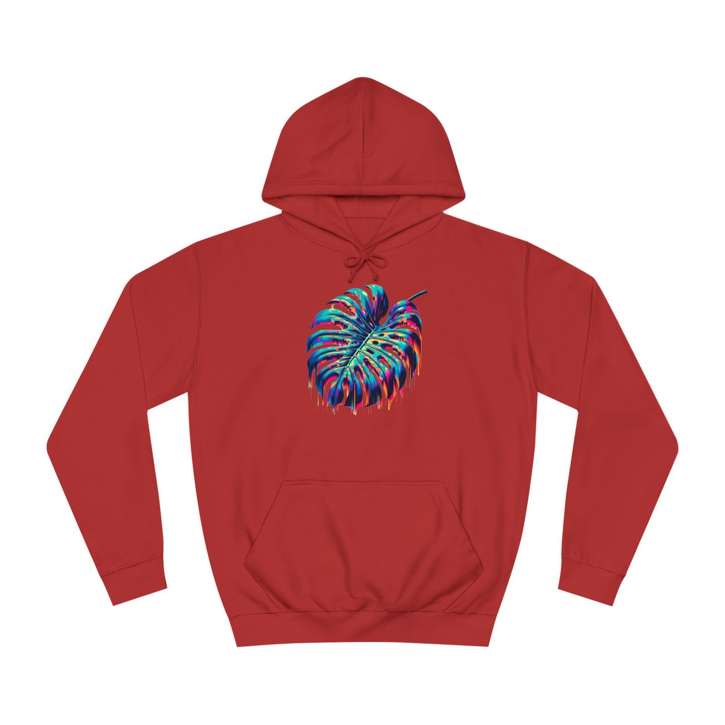 Drippy Glitch Monstera Hoodie – Stay Cozy, Stay Drippy