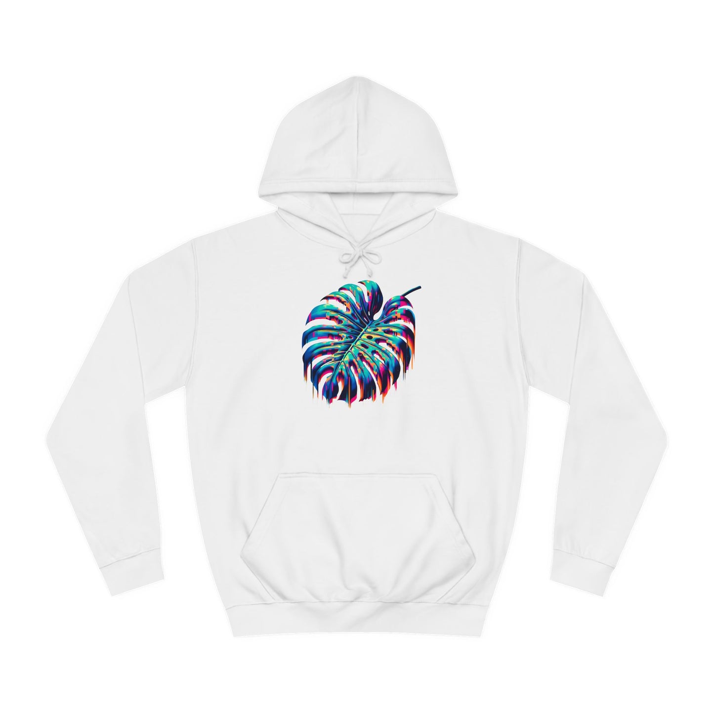 Drippy Glitch Monstera Hoodie – Stay Cozy, Stay Drippy