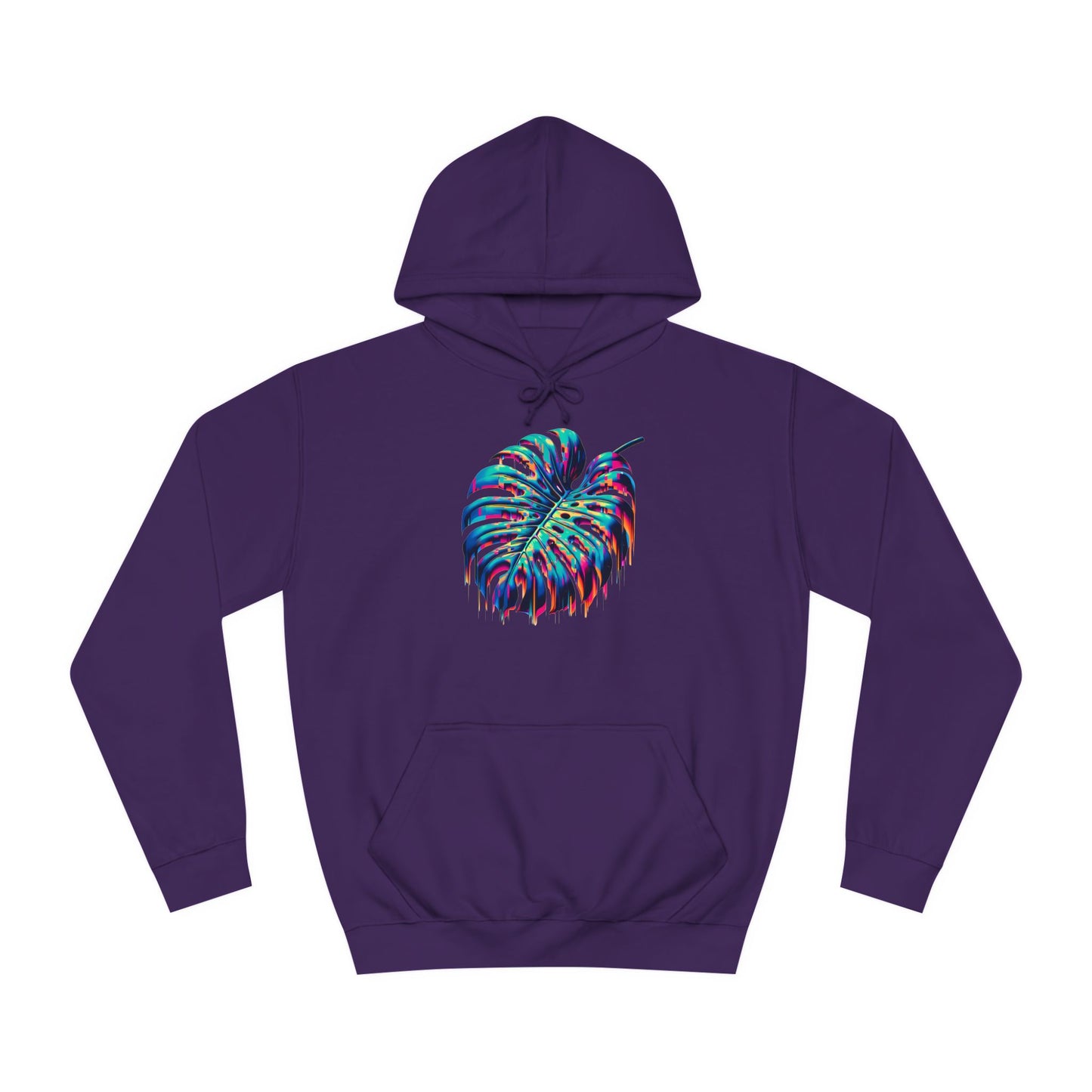 Drippy Glitch Monstera Hoodie – Stay Cozy, Stay Drippy