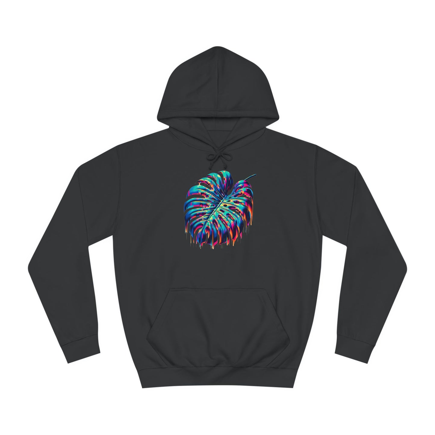 Drippy Glitch Monstera Hoodie – Stay Cozy, Stay Drippy