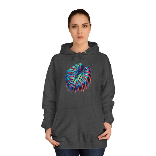 Drippy Glitch Monstera Hoodie – Stay Cozy, Stay Drippy