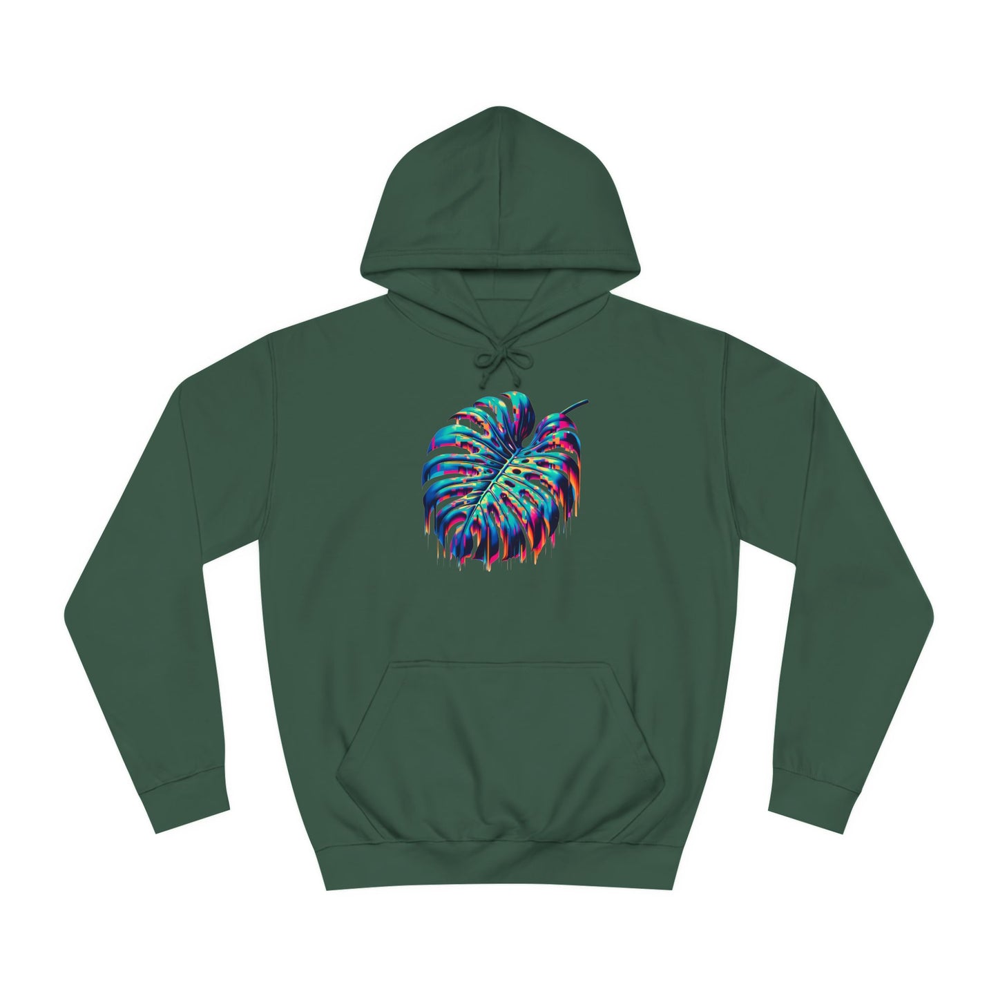 Drippy Glitch Monstera Hoodie – Stay Cozy, Stay Drippy