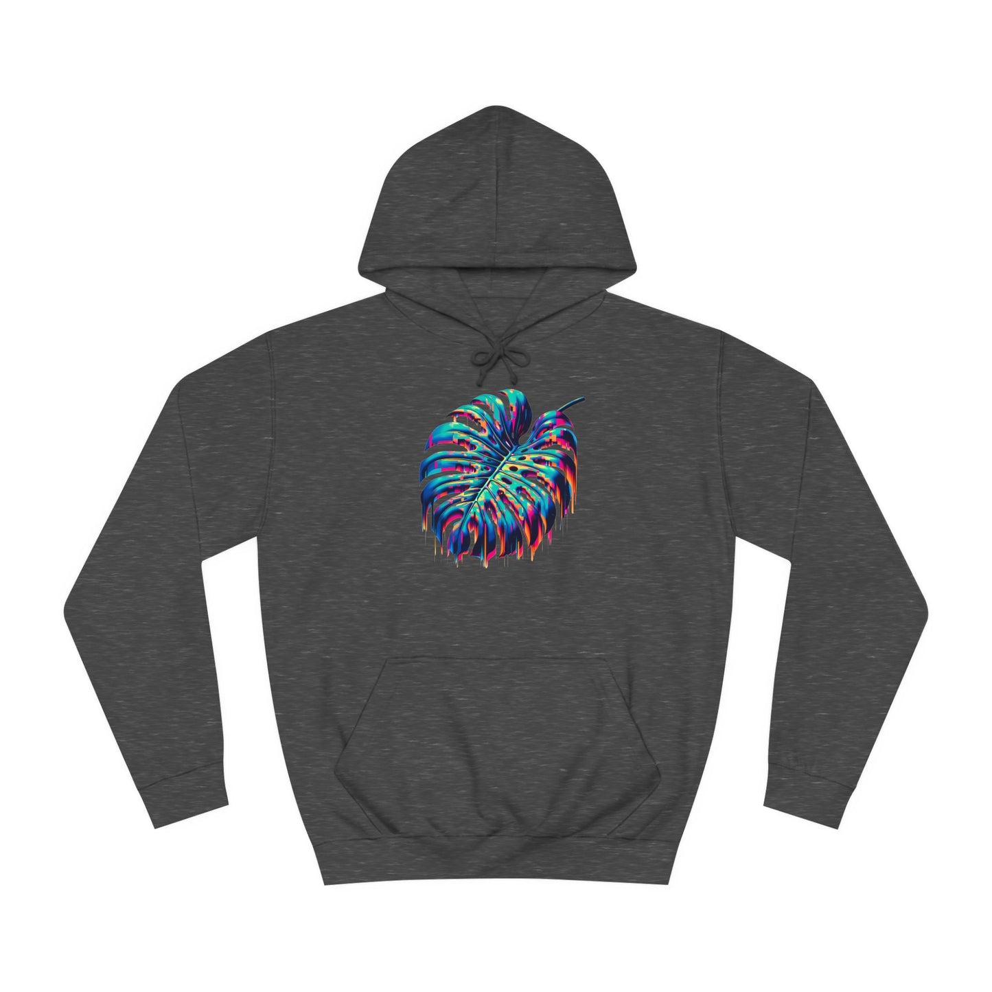 Drippy Glitch Monstera Hoodie – Stay Cozy, Stay Drippy