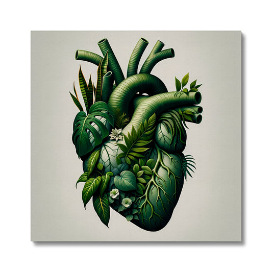 Anatomical Botanical Heart Canvas