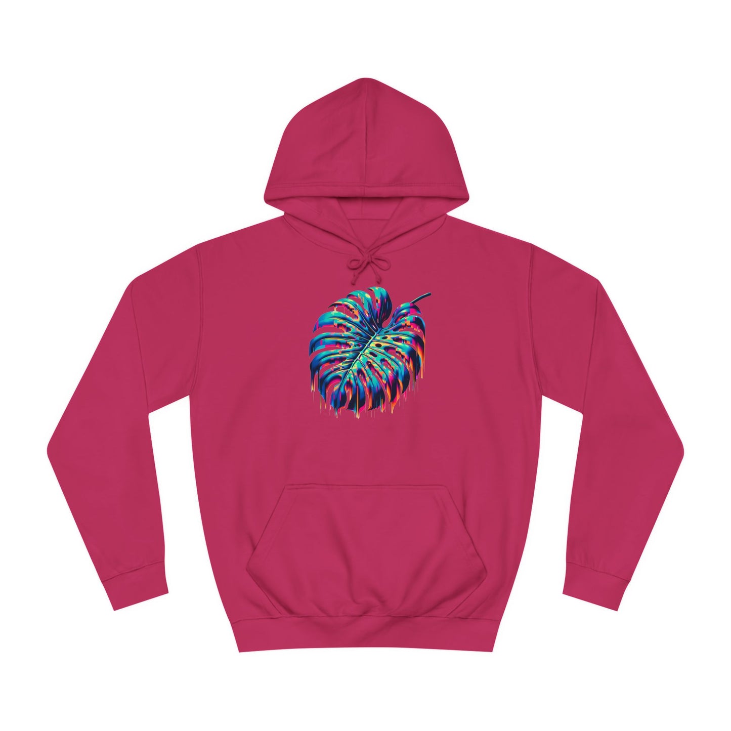 Drippy Glitch Monstera Hoodie – Stay Cozy, Stay Drippy