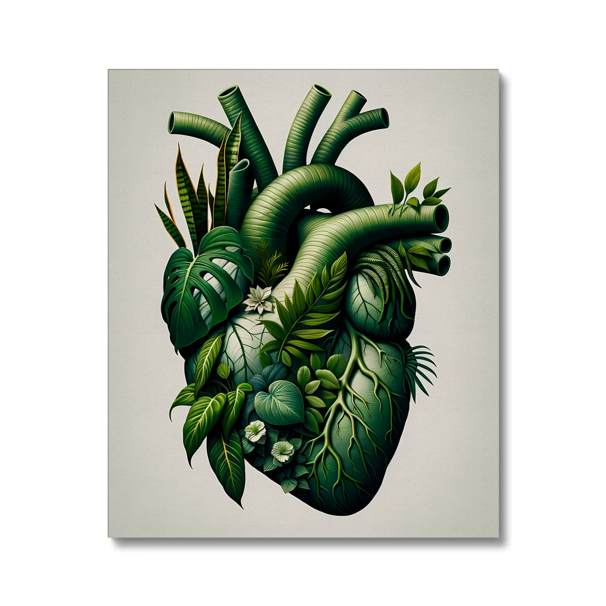 Anatomical Botanical Heart Canvas