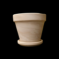 Granite Terracotta Pot 4" with Saucer and Drainage
